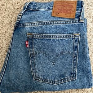 Levi’s 501 straight ripped jeans